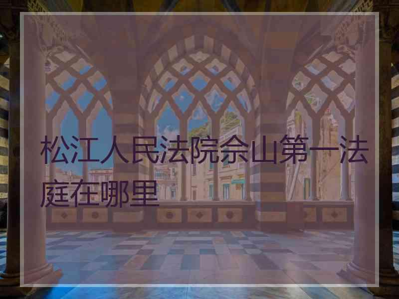 松江人民法院佘山第一法庭在哪里