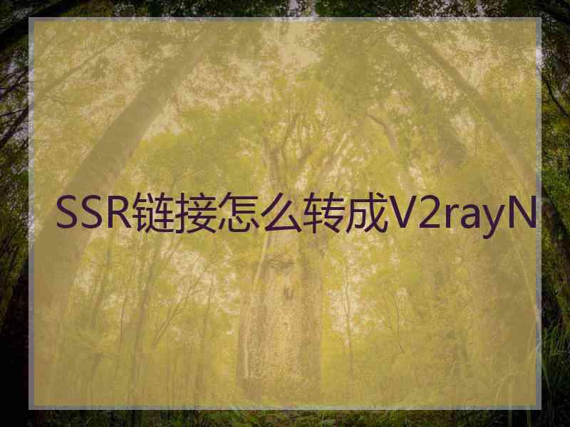 SSR链接怎么转成V2rayN