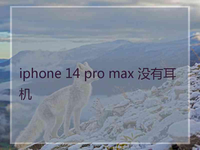 iphone 14 pro max 没有耳机