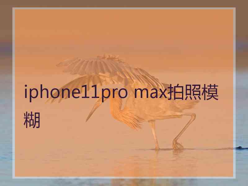 iphone11pro max拍照模糊