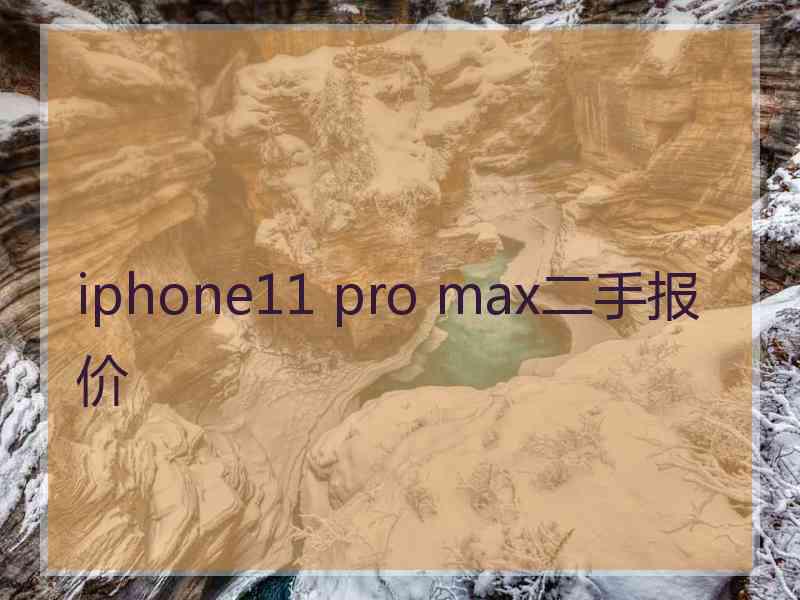 iphone11 pro max二手报价