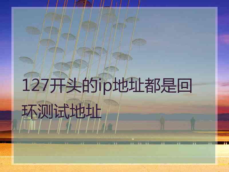 127开头的ip地址都是回环测试地址