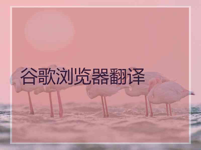 谷歌浏览器翻译