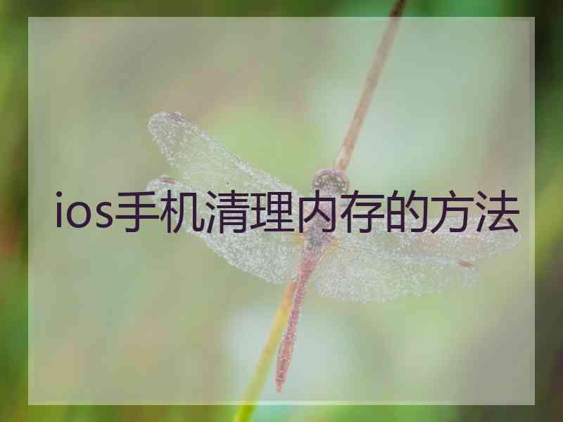 ios手机清理内存的方法