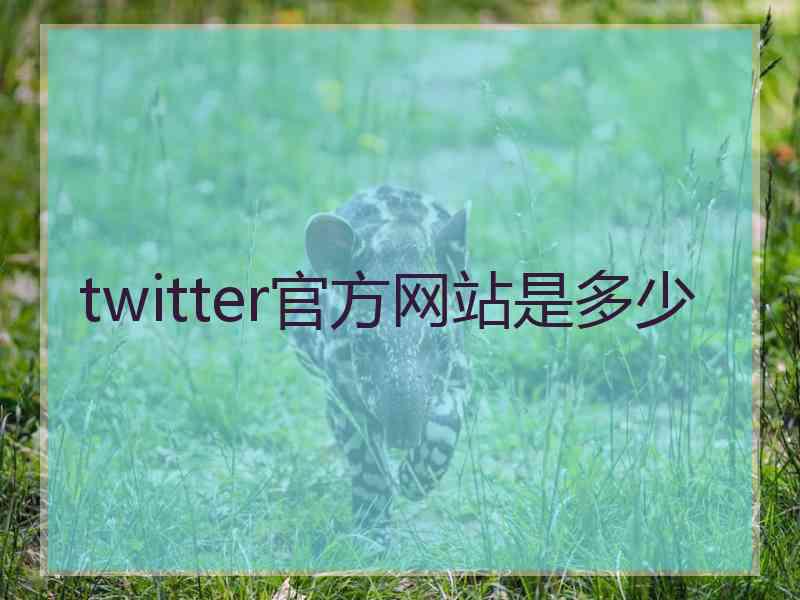 twitter官方网站是多少