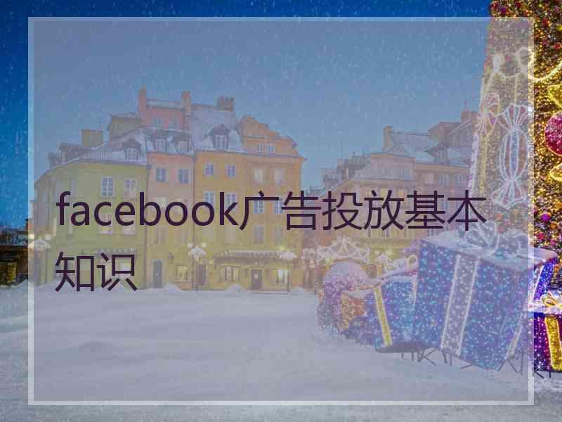 facebook广告投放基本知识