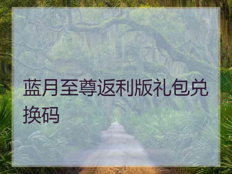 蓝月至尊返利版礼包兑换码