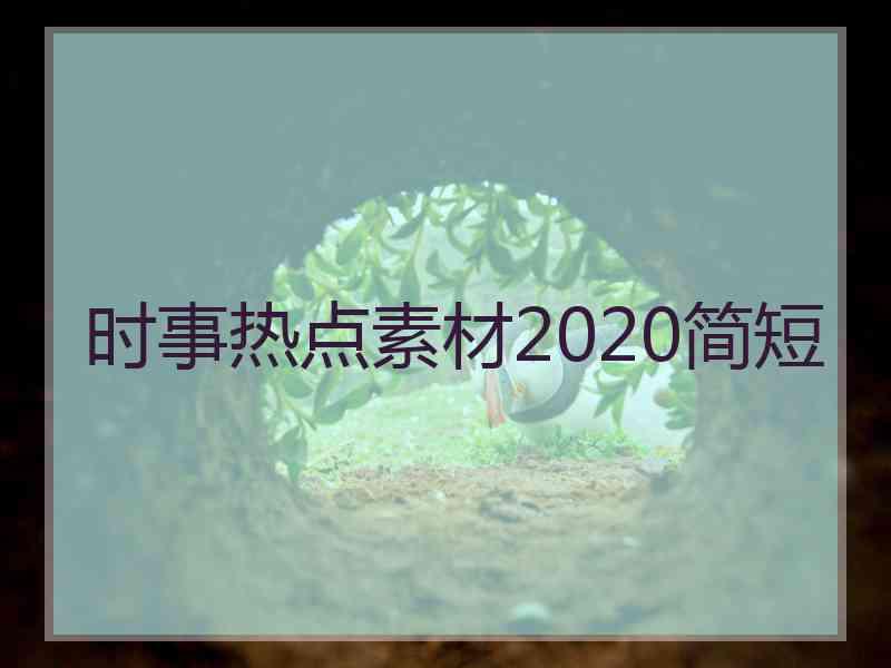 时事热点素材2020简短