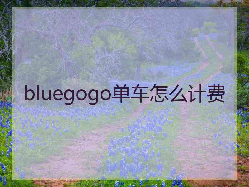 bluegogo单车怎么计费