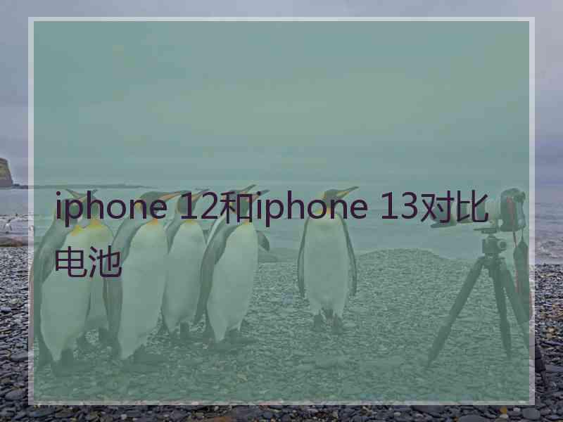 iphone 12和iphone 13对比电池