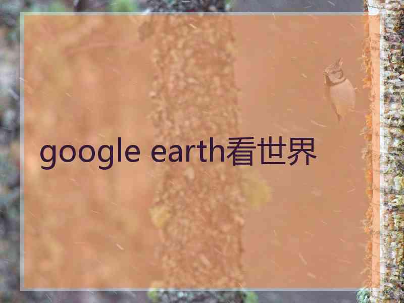 google earth看世界