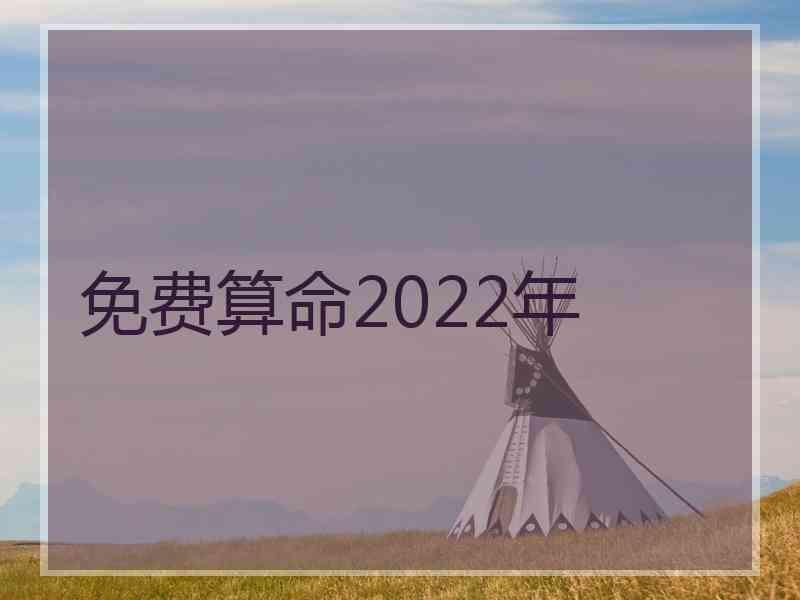 免费算命2022年