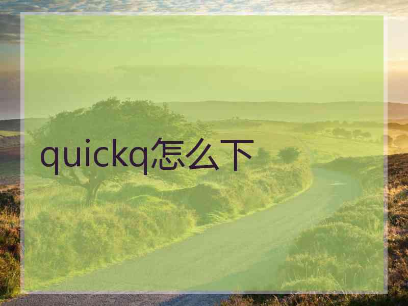 quickq怎么下