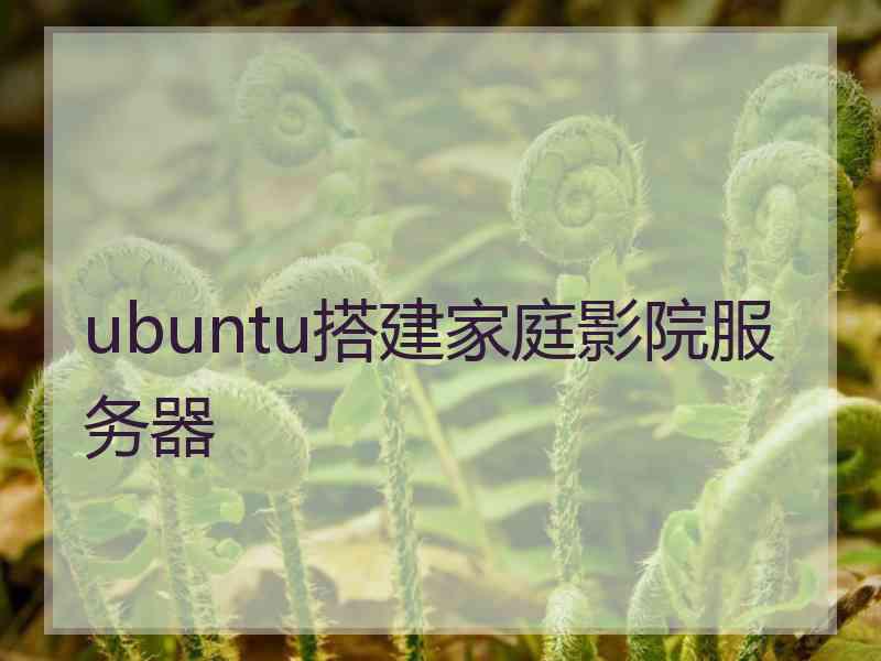 ubuntu搭建家庭影院服务器