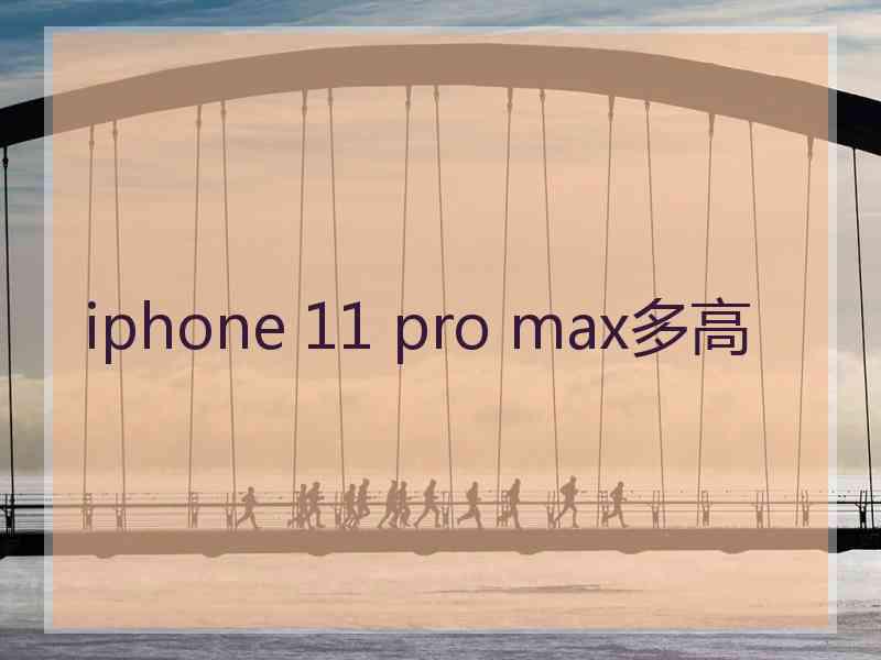 iphone 11 pro max多高