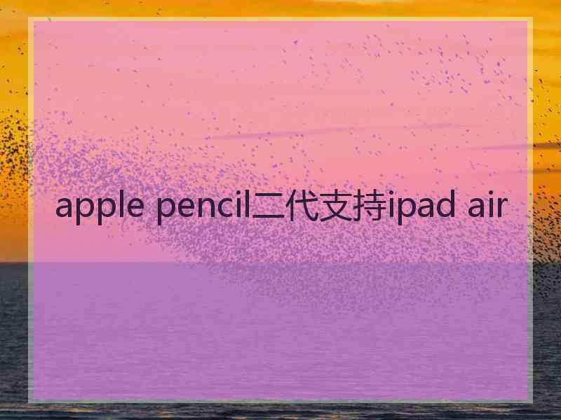 apple pencil二代支持ipad air