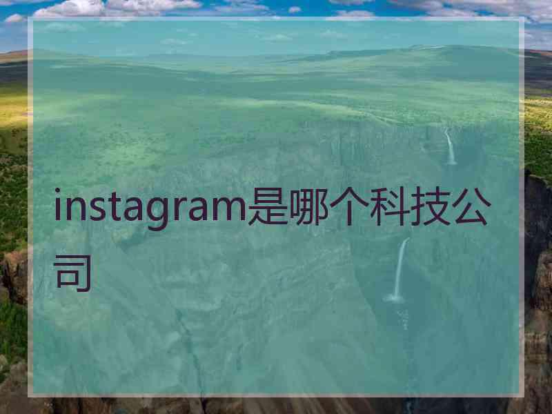 instagram是哪个科技公司