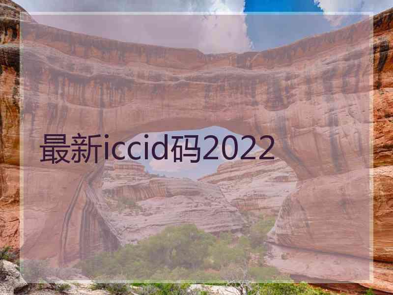 最新iccid码2022