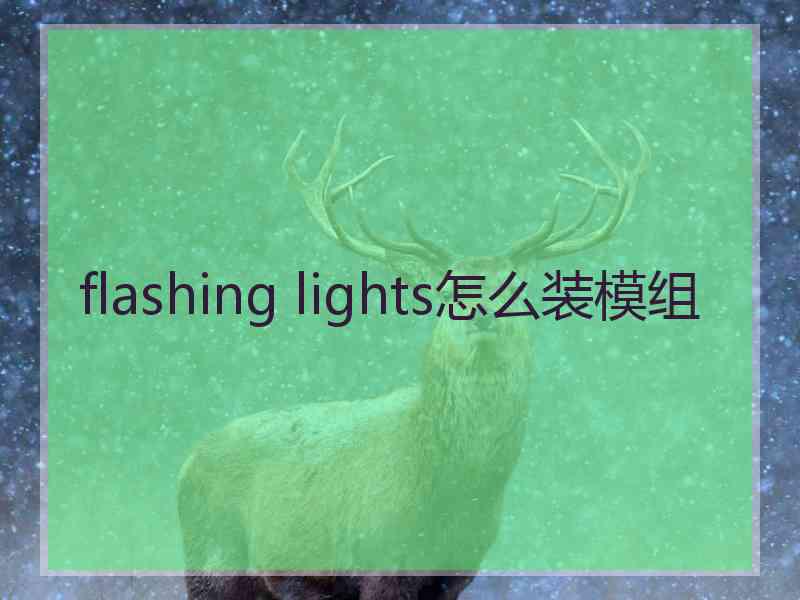 flashing lights怎么装模组