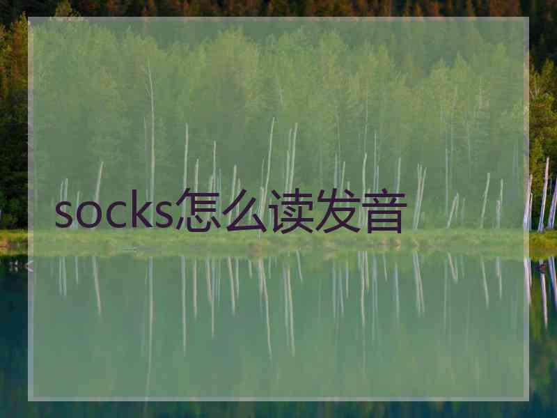 socks怎么读发音