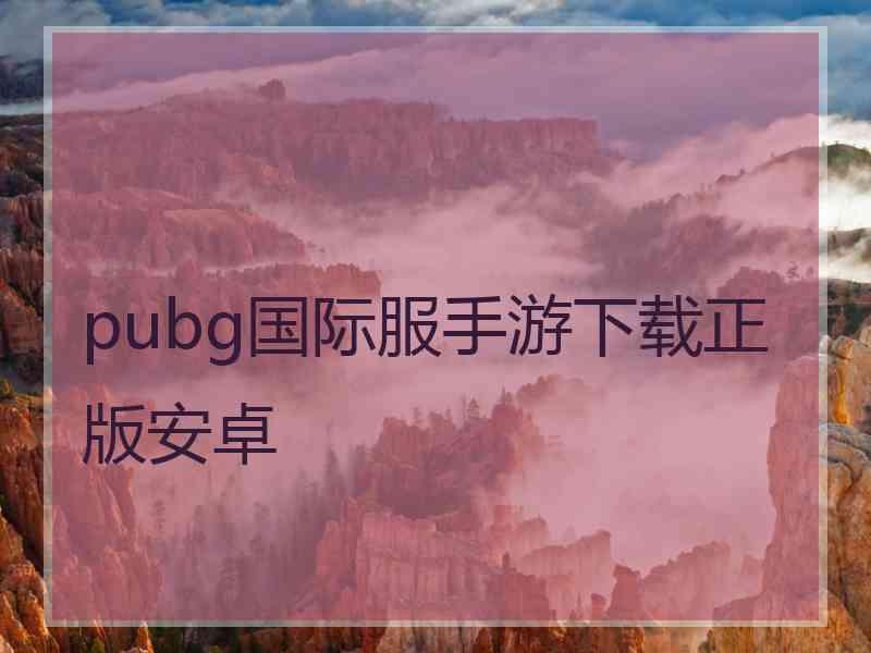 pubg国际服手游下载正版安卓