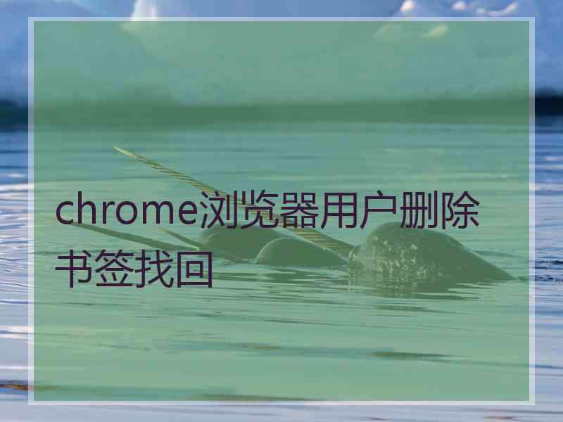 chrome浏览器用户删除书签找回