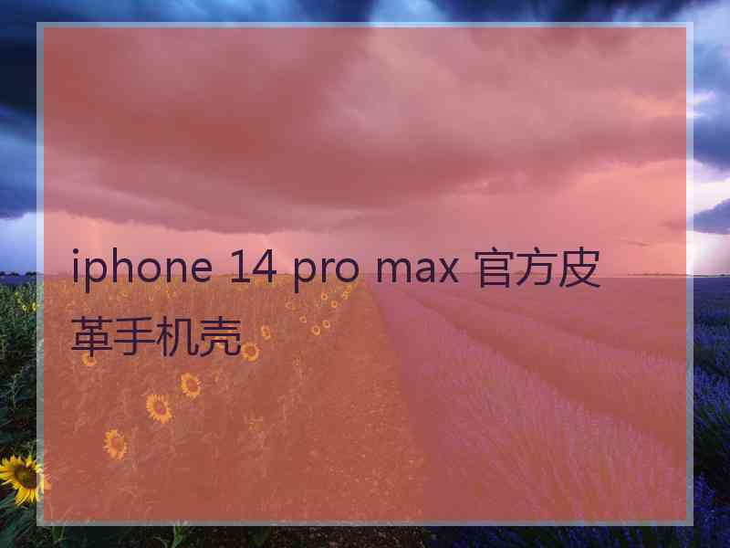 iphone 14 pro max 官方皮革手机壳