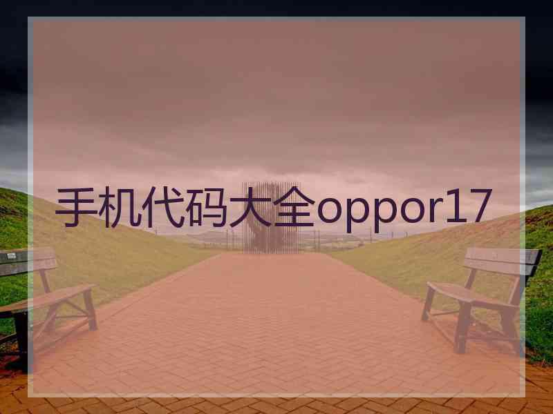 手机代码大全oppor17