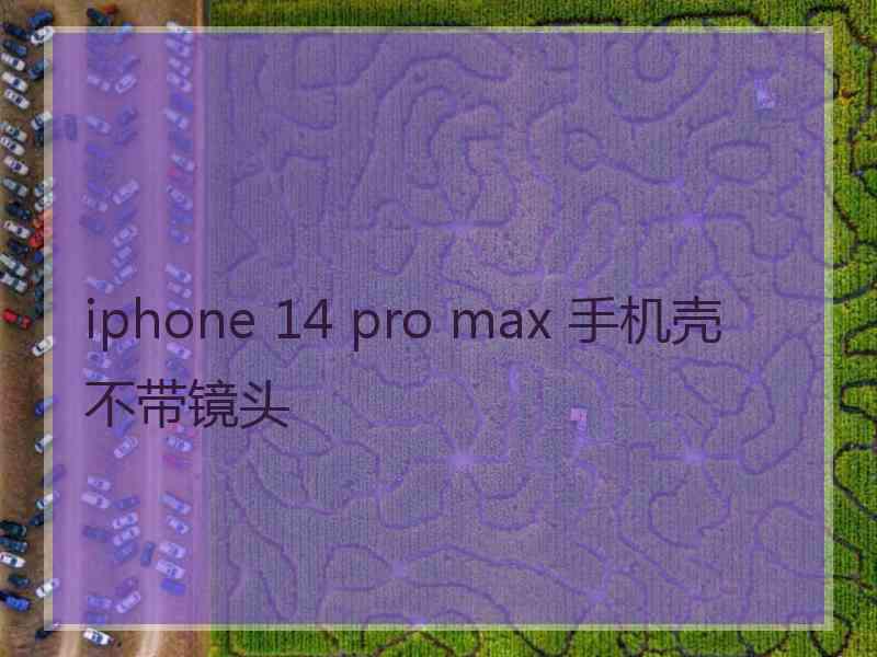 iphone 14 pro max 手机壳不带镜头