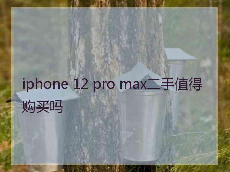 iphone 12 pro max二手值得购买吗