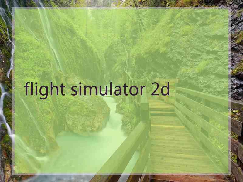 flight simulator 2d