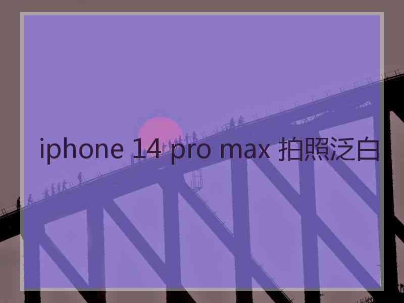 iphone 14 pro max 拍照泛白