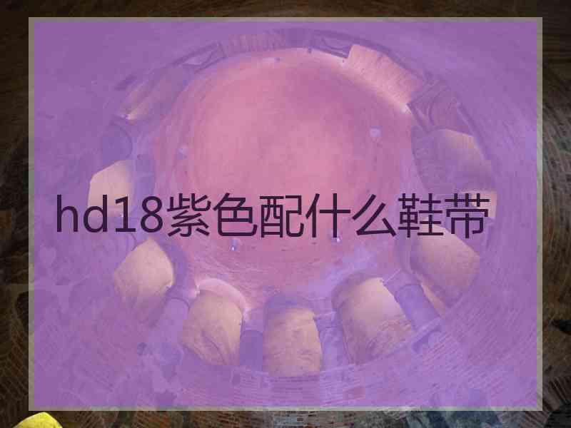 hd18紫色配什么鞋带