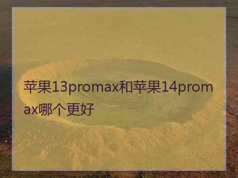 苹果13promax和苹果14promax哪个更好