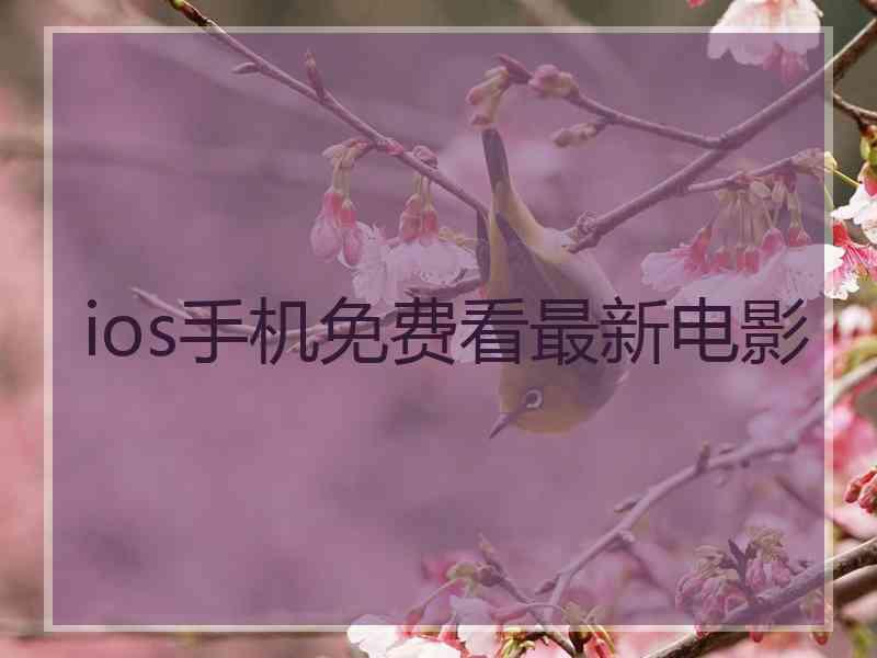 ios手机免费看最新电影