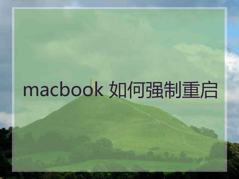 macbook 如何强制重启