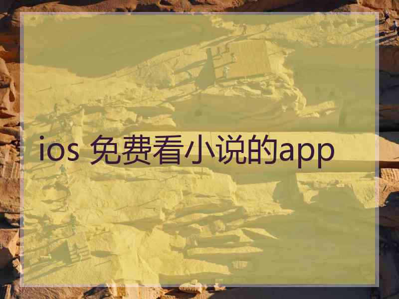 ios 免费看小说的app