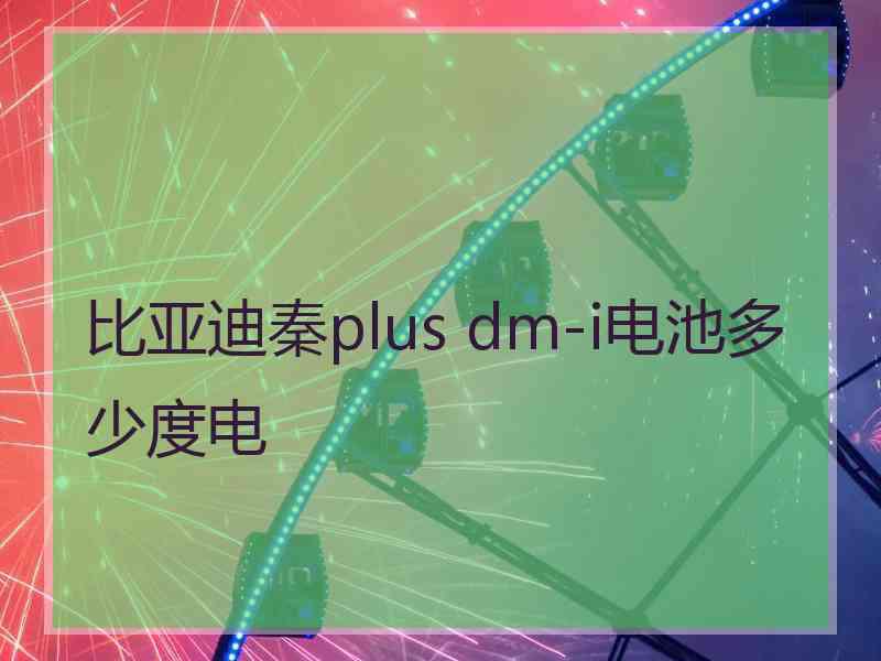 比亚迪秦plus dm-i电池多少度电