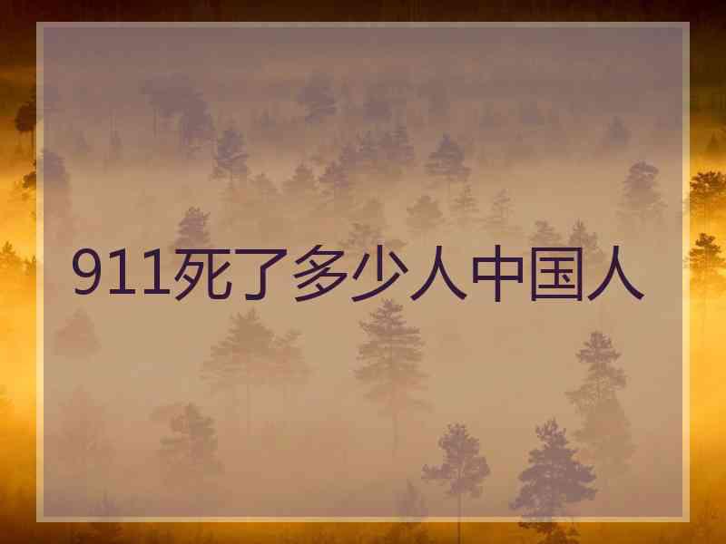 911死了多少人中国人