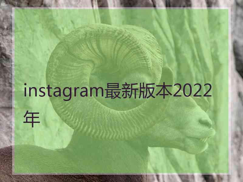 instagram最新版本2022年