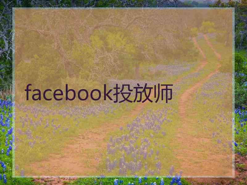 facebook投放师