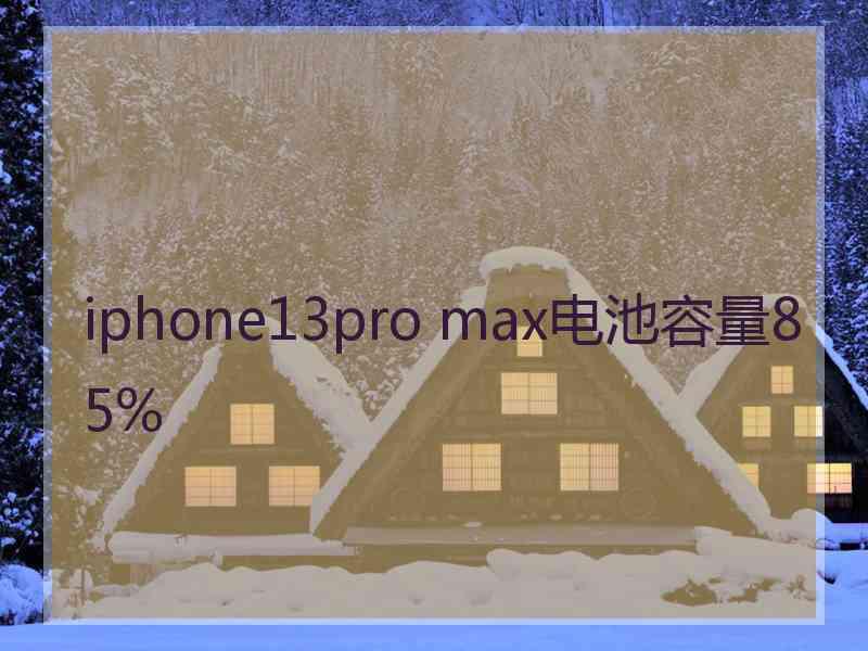 iphone13pro max电池容量85%