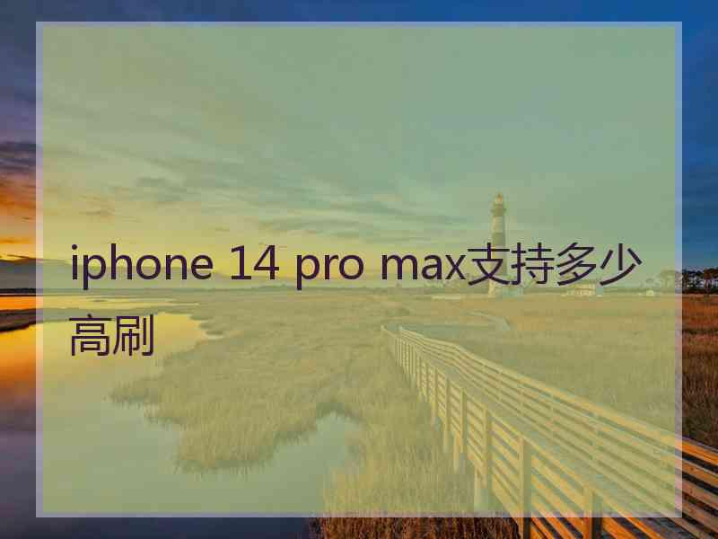 iphone 14 pro max支持多少高刷