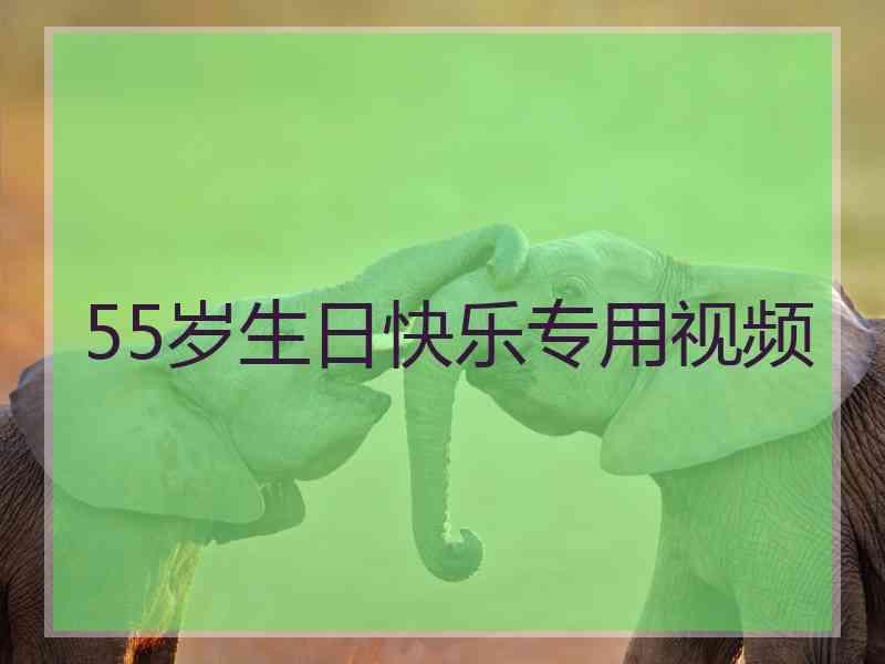 55岁生日快乐专用视频