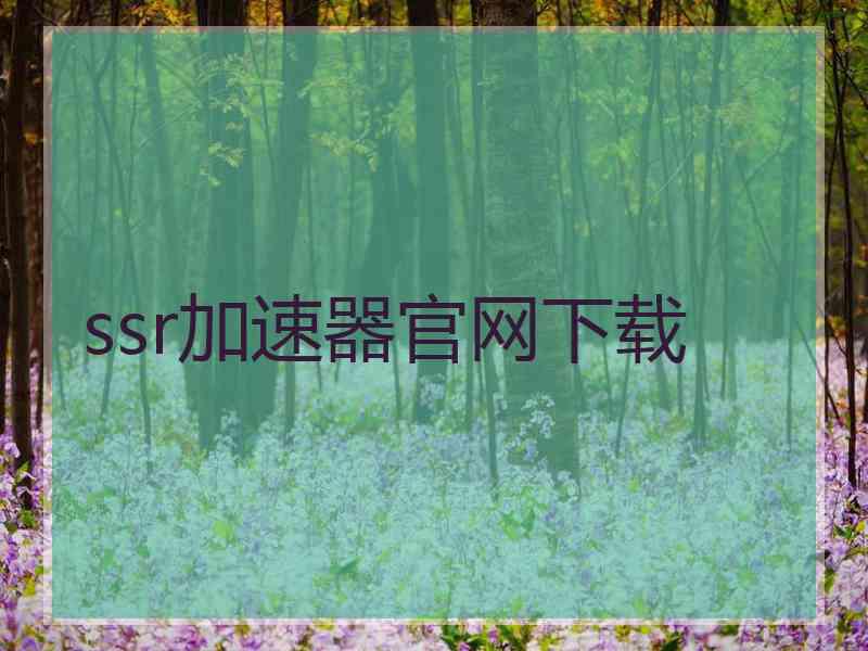 ssr加速器官网下载