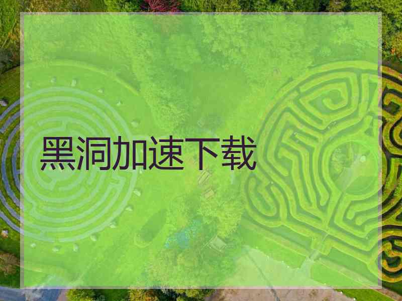 黑洞加速下载