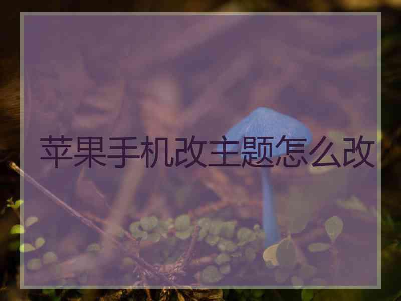 苹果手机改主题怎么改