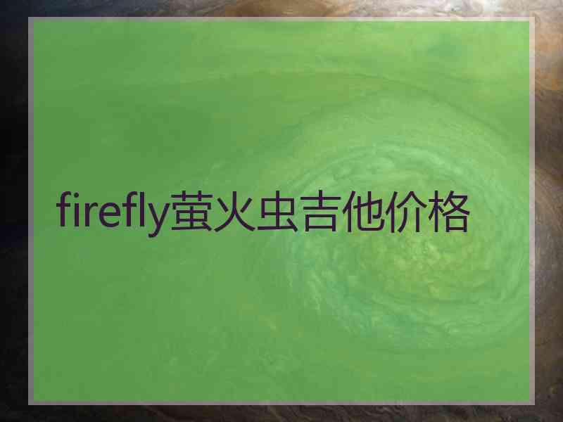 firefly萤火虫吉他价格