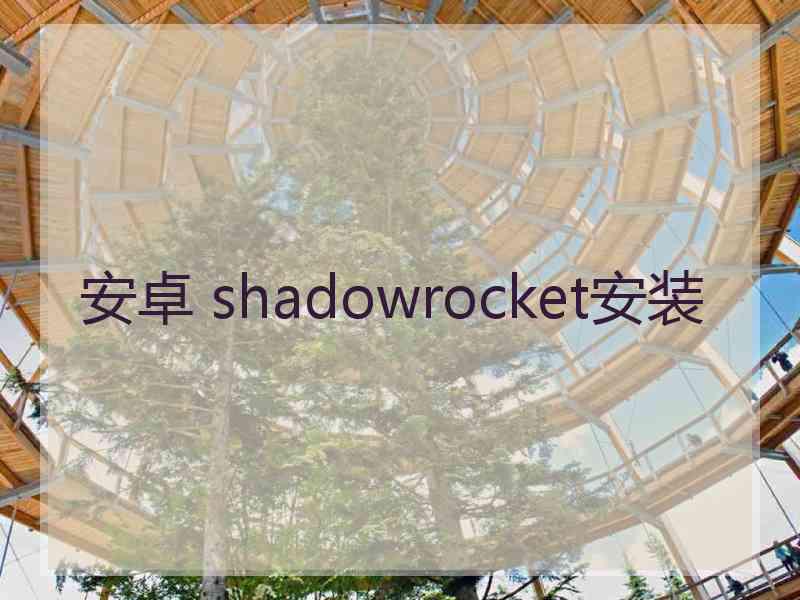 安卓 shadowrocket安装