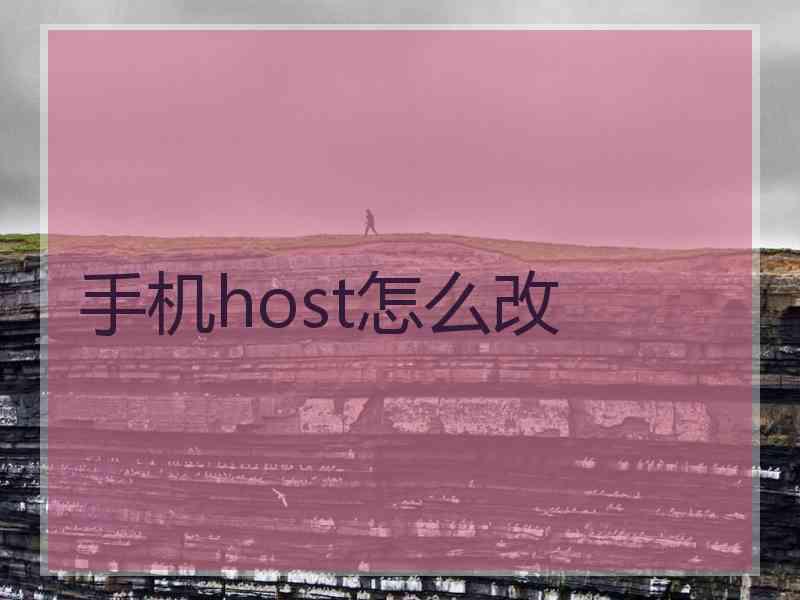 手机host怎么改